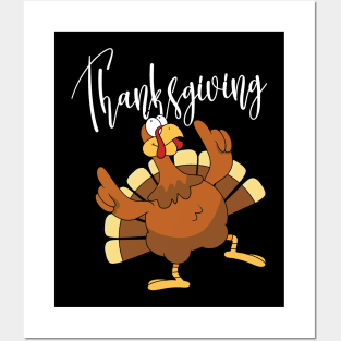 Turkey Happy Thanksgiving Posters and Art